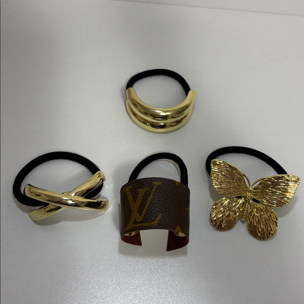 Brand new Louis Vuitton upcycled hair tie/ scrunchie set